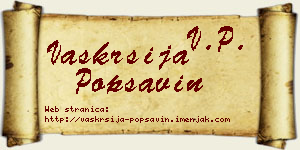 Vaskrsija Popsavin vizit kartica